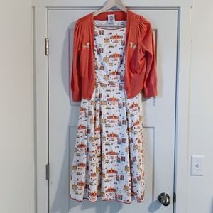 Main Street USA Disneyland Dress + Cardigan